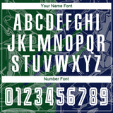 Custom Graffiti Pattern Green-Navy Scratch Sublimation Soccer Uniform Jersey