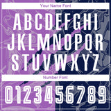 Custom Graffiti Pattern Medium Purple-Navy Scratch Sublimation Soccer Uniform Jersey