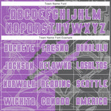 Custom Graffiti Pattern Medium Purple-Steel Gray Scratch Sublimation Soccer Uniform Jersey