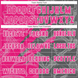 Custom Graffiti Pattern Hot Pink-Steel Gray Scratch Sublimation Soccer Uniform Jersey