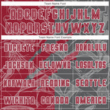 Custom Graffiti Pattern Cardinal-Steel Gray Scratch Sublimation Soccer Uniform Jersey