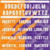 Custom Graffiti Pattern Bay Orange-Purple Scratch Sublimation Soccer Uniform Jersey