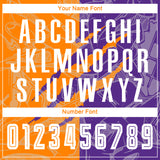 Custom Graffiti Pattern Bay Orange-Purple Scratch Sublimation Soccer Uniform Jersey
