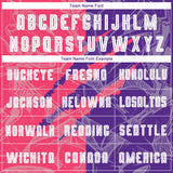 Custom Graffiti Pattern Neon Pink-Purple Scratch Sublimation Soccer Uniform Jersey