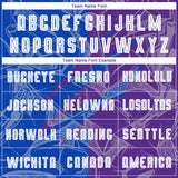 Custom Graffiti Pattern Thunder Blue-Purple Scratch Sublimation Soccer Uniform Jersey