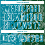 Custom Graffiti Pattern Teal-Green Scratch Sublimation Soccer Uniform Jersey