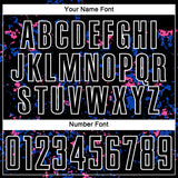 Custom Black Thunder Blue-Pink Abstract Fragment Art Sublimation Soccer Uniform Jersey