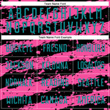 Custom Black Teal-Pink Splash Sublimation Soccer Uniform Jersey