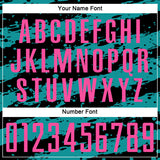 Custom Black Pink-Teal Splash Sublimation Soccer Uniform Jersey