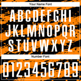 Custom Black White-Bay Orange Splash Sublimation Soccer Uniform Jersey