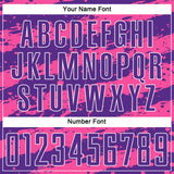 Custom Purple Pink-White Splash Sublimation Soccer Uniform Jersey