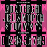 Custom Black Pink-White Line Sublimation Soccer Uniform Jersey