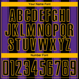 Custom Black Purple-Gold Line Sublimation Soccer Uniform Jersey
