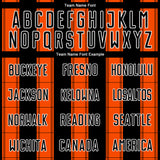 Custom Black Orange-White Line Sublimation Soccer Uniform Jersey