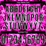 Custom Black Pink-White Flame Sublimation Soccer Uniform Jersey