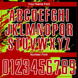 Custom Black Red-Neon Green Abstract Fragment Art Splash Sublimation Soccer Uniform Jersey