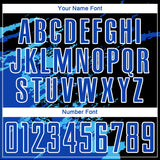 Custom Black Thunder Blue-Sky Blue Abstract Fragment Art Splash Sublimation Soccer Uniform Jersey