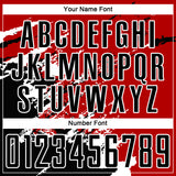 Custom Red Black-White Abstract Fragment Art Splash Sublimation Soccer Uniform Jersey