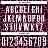 Custom Black White-Pink Abstract Network Splash Sublimation Soccer Uniform Jersey