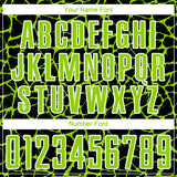 Custom Black Neon Green-White Abstract Network Splash Sublimation Soccer Uniform Jersey