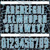 Custom Black Shadow Blue-White Abstract Network Splash Sublimation Soccer Uniform Jersey