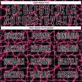 Custom Black Hot Pink-White Abstract Network Splash Sublimation Soccer Uniform Jersey