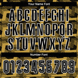 Custom Black Old Gold-White Line Sublimation Soccer Uniform Jersey