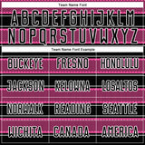 Custom Black Pink-White Geometric Shapes And Line Sublimation Soccer Uniform Jersey
