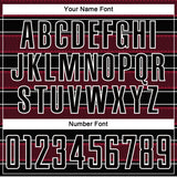 Custom Black Crimson-White Geometric Shapes And Line Sublimation Soccer Uniform Jersey