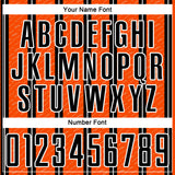 Custom Black Orange-White Line Sublimation Soccer Uniform Jersey