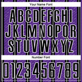 Custom Black Purple-White Line Sublimation Soccer Uniform Jersey