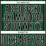 Custom Black Green-White Line Sublimation Soccer Uniform Jersey