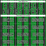 Custom Black Grass Green-White Line Sublimation Soccer Uniform Jersey