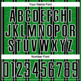 Custom Black Grass Green-White Line Sublimation Soccer Uniform Jersey