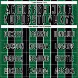 Custom Black Kelly Green-White Line Sublimation Soccer Uniform Jersey