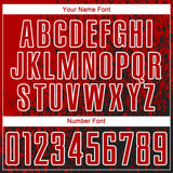 Custom Red Black-White Abstract Fragment Art Sublimation Soccer Uniform Jersey