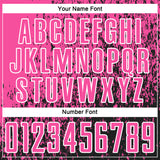 Custom Pink Black-White Abstract Fragment Art Sublimation Soccer Uniform Jersey