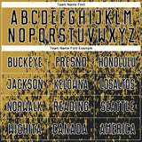 Custom Old Gold Black-White Abstract Fragment Art Sublimation Soccer Uniform Jersey