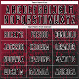 Custom Crimson Black-White Abstract Fragment Art Sublimation Soccer Uniform Jersey