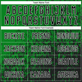 Custom Grass Green Black-White Abstract Fragment Art Sublimation Soccer Uniform Jersey