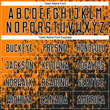 Custom Bay Orange Black-White Abstract Fragment Art Sublimation Soccer Uniform Jersey