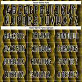 Custom Black Yellow-White Geometric Shape Sublimation Soccer Uniform Jersey