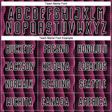 Custom Black Pink-White Geometric Shape Sublimation Soccer Uniform Jersey