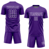 Custom Purple White Geometric Shape Sublimation Soccer Uniform Jersey
