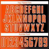 Custom Black Orange-White Gradient Line Sublimation Soccer Uniform Jersey