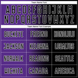 Custom Black Purple-White Gradient Line Sublimation Soccer Uniform Jersey