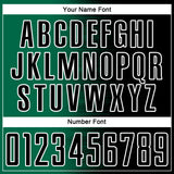 Custom Black Kelly Green-White Gradient Line Sublimation Soccer Uniform Jersey