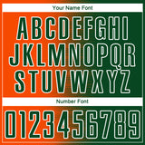 Custom Green Orange-White Gradient Line Sublimation Soccer Uniform Jersey