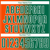 Custom Kelly Green Orange-White Gradient Line Sublimation Soccer Uniform Jersey