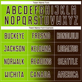 Custom Brown Neon Green-White Gradient Line Sublimation Soccer Uniform Jersey